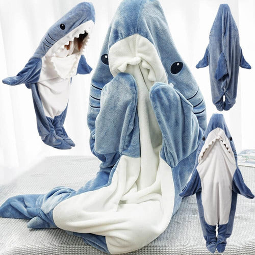 Manta Wearable Shark Suave Y Cálida Para Dormir, Talla Única 2