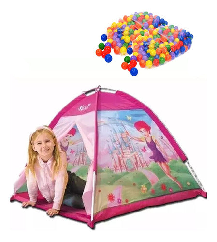 Iplay Carpa Casita Plegable Princesas Hadas Pelotero + 50 Pelotas 0