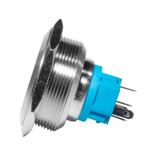 Botão Antivandalismo 30mm Momentâneo 12v / 24v - Azul 4