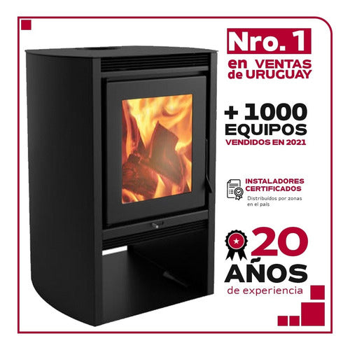 Calefactor Ecológico Doble Combustión 690gf + Kit Caños 1