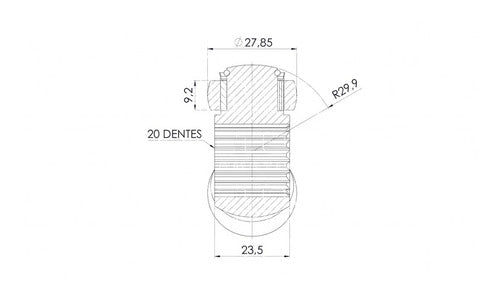 Triceta Fiat  147 1984-1986 20e 27.95mm 1