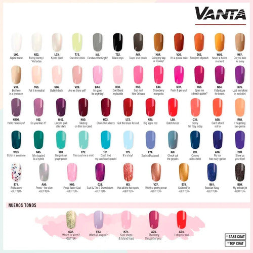 Vanta Kit 18 Semipermanent Nail Polishes UV LED 15ml 1