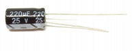 TecnoliveUSA Pack of 10 Electrolytic Capacitors 25V 220uF 1