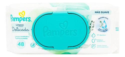 Pampers Kit X6 Toallitas Húmedas Limpieza Delicada Bebés 6c 1