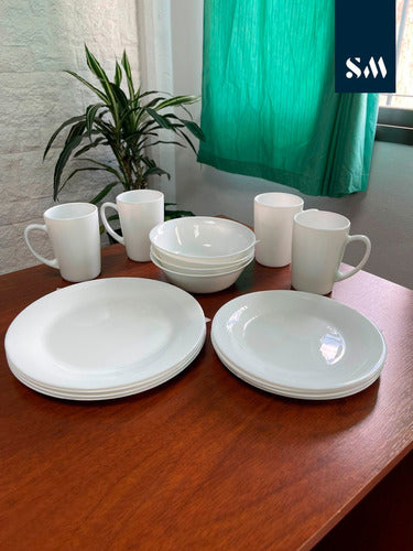 Carol Set de Vajilla 24 Piezas Plato Playo Postre y Tazas 1