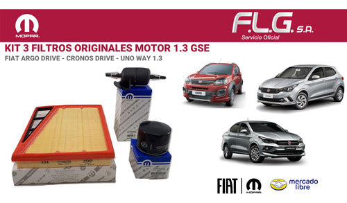 Fiat Kit Filtros Argo Cronos Drive Original Fiat Argo 2017 2