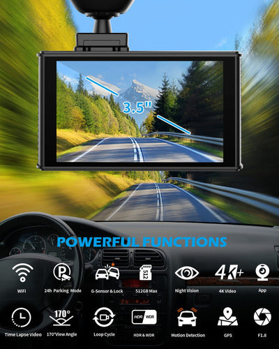 Ondashcam 4K Dashboard Camera with 3.5" LCD Screen 1