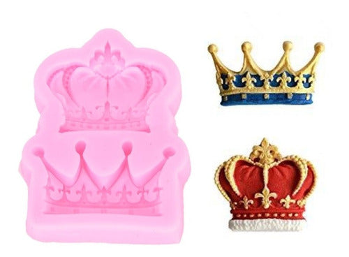 AIUARTESANAS Silicone Mold 2 Crowns King and Queen Princess Fondant 0