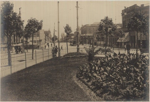 Montevideo Antiguo Plaza Pérez Año 1910 - Lámina 45x30 Cm. 0