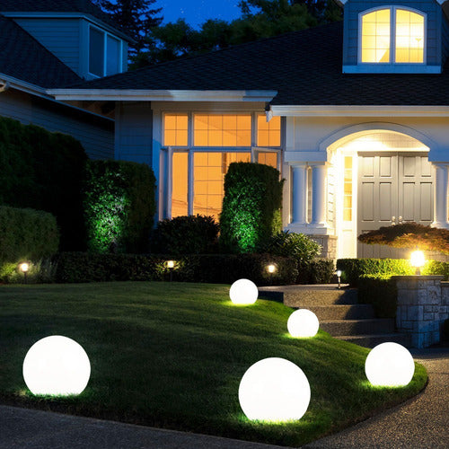 Minimal Iluminacion Sphere Lamp Garden Patio 35cm 5