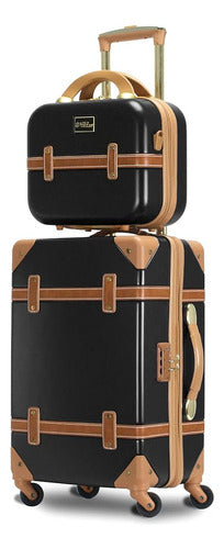 World Traveler Gatsby Vintage Style Hardside Carry-On Retro 0