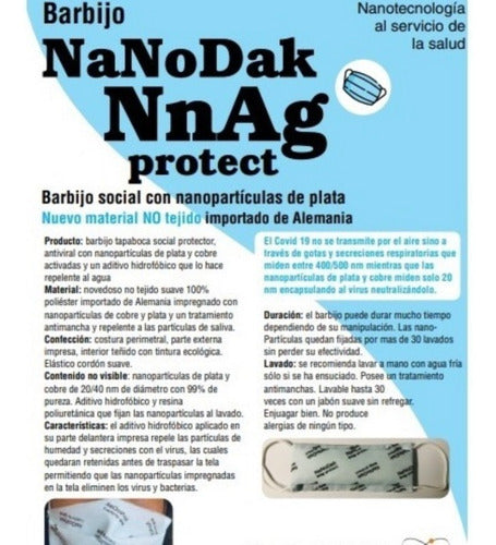 NaNodaK Barbijo Nanodak Para Niños Escolar Antibacterial X 1 Un 1