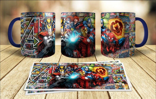 Diseños Tazas Advengers Los Vengadores Sublimación M5 6