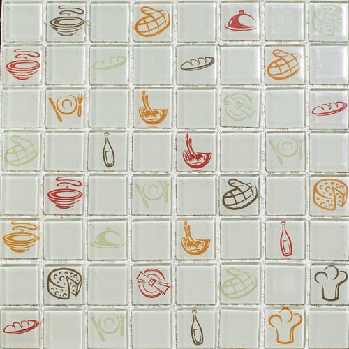 Decolor Chef Fusión 26x26 Glass Mosaic Tile for Kitchen Coating 0