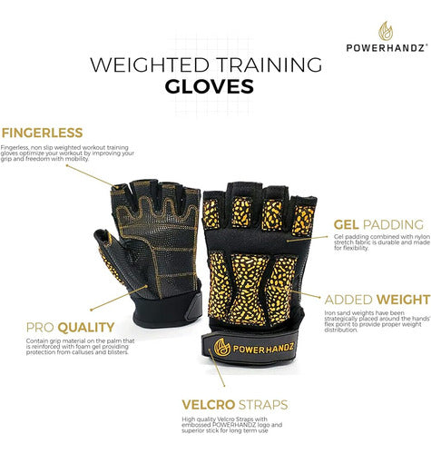 Powerhandz Powerfit Training Gloves with Weights 1