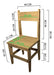 Sajo Modern Style Dining Room Combo - 2 Chairs in Solid Pine 7