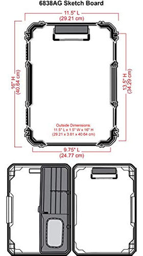 Artbin 6838ag Sketch Board, Grey 1
