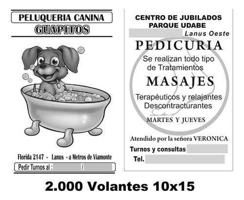 1000 Volantes Oferta 10x15 A Un Color 0