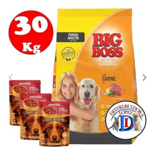 Big Boss Adult Dog Food Beef 30kg + Gift 0