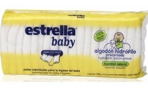 Estrella Baby 40 Pre-Cut Cotton Squares Pack X100g 0