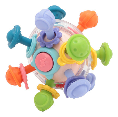 Brinquedo Sensorial Para Bebês Grasping Ball Chew Interactiv 3