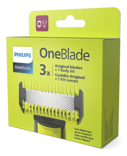 Philips OneBlade QP630/51 Replacement Blades + Body Kit 1