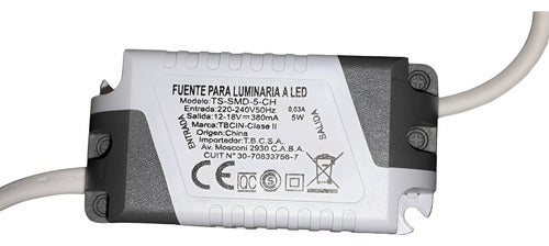 Driver Fuente De Alimentación 5w Para Luminarias Led Tbcin 0