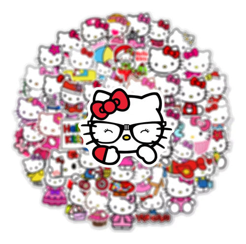 Stickers Hello Kitty Calcomanías Autoadhesivas X50 2