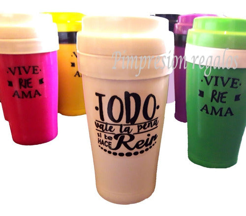 PIMPRESIONREGALOS 24 American Style Thermal Cups Personalized for Events 1