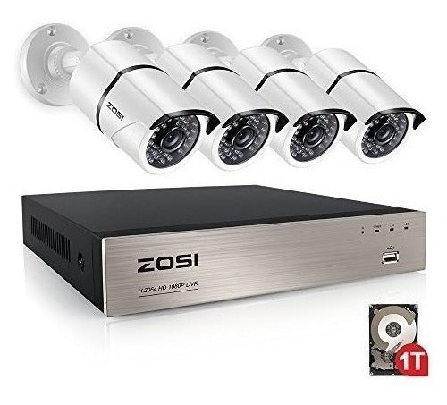 Zosi 4CH Full True 1080P Video Security DVR 4X 1080P HD 0