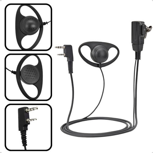 Kit 4 Fone Ouvido Concha Baofeng P/ Radio Comunicador Oferta 0