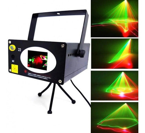 Canhão Raio Laser Iluminação Holográfico Jogo De Luz  Hl22 1