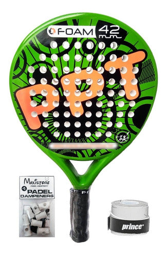 PPT Paleta Padel Para Todos Verde Foam 42mm + Grip 0