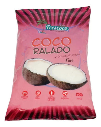 Coco Ralado Fino Integral 250g Frescoco 0