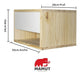 Mamut 2 Floating Nightstands with Drawer and 2 Cube Nightlights 3