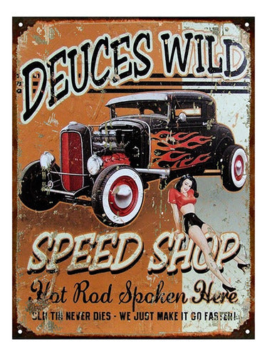 Club del Poster Cartel De Chapa Publicidad Antigua Hot Rod X237 3