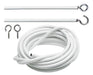 Cfopiryx White Wire Hanging Curtain Cable with Hook 0