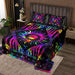 Erosebridal Bohemian Queen Quilt Set, Rainbow Sun & Moon Coverlet 0