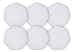 Kit 6 Un Sousplat De Chá Branco Com Prata  25cm Rafimex 0