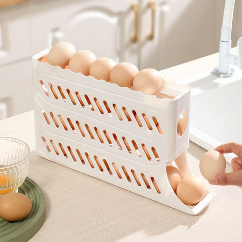 Organizador Vertical Con Dispensador De Huevos 4 Niveles X2 4