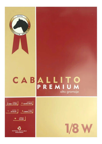 Caballito Block De 10 Hojas 1/8 180 Grs Premium Escolar 0