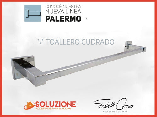 Fratelli Currao Toallero 400mm Currao Cuadrado Palermo Bronce Baño Hogar 1