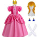 Enccfoeo Princess Peach Costume for Girls 0