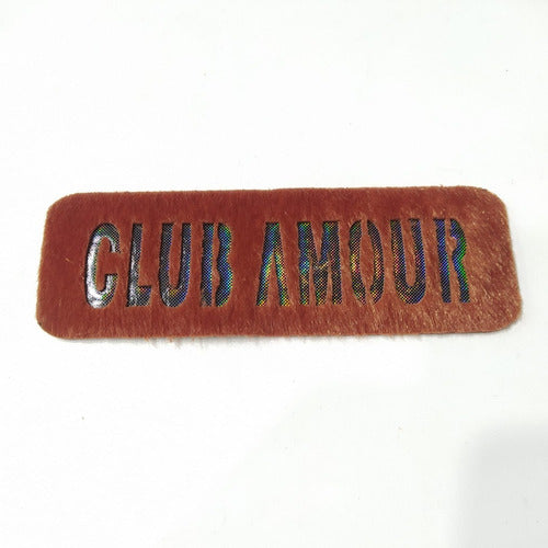 Tienda de Apliques Aplique Parche Termoadhesivo Club Amour Tornasol Pelo X2 1