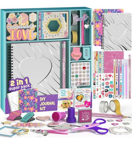 LAOESE DIY Journal Kit for Girls 8-12 with 150 Pieces 0