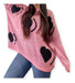 Oversize Printed Round Neck Wool Sweater - Super Spacious 22
