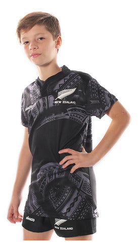 Imago Camiseta Rugby Niño All Blacks Maori Talle 8 10 12 14 0