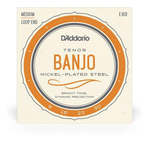 Encord Banjo Tenor .009 D'addario Nickel-plated Steel Ej63 1