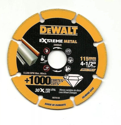 DeWalt Diamond Cutting Disc for Metal 115 mm DW8545 (Pack of 5) 0