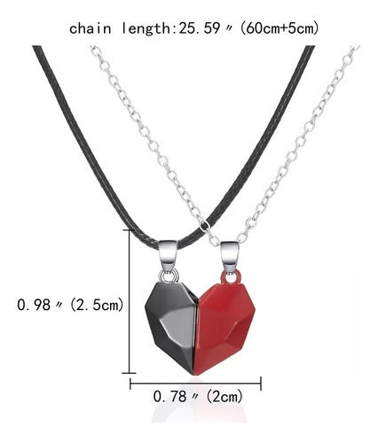 Magnetic Heart Couples Magnetic Necklace Love Jewelry Set Men Women Gift 13